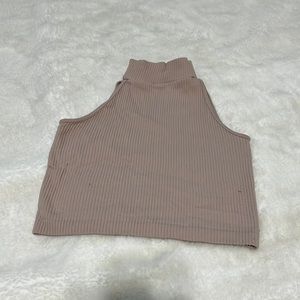 Bobbles and Lace crop with mock neckline